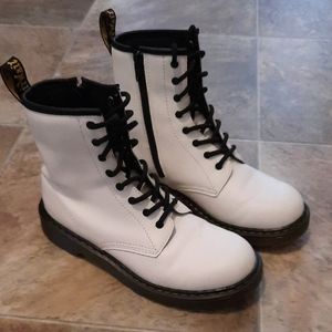 Dr. Martens, Doc Martens, size 5, white boots